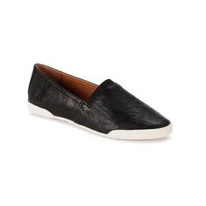 FRYE “Melanie” Women’s Slip-On Leather Sneaker (Black) Flat Ballet Shoe - NEW